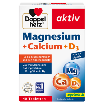 DOPPELHERZ Magnesium+Calcium+D3 Tabletten