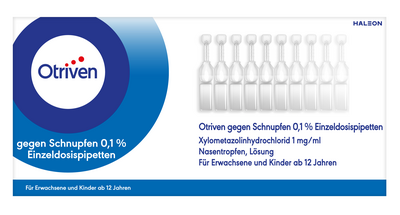 OTRIVEN 0,1% Nasentropfen Einzeldosispipetten
