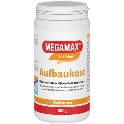 MEGAMAX Aufbaukost Erdbeere Pulver