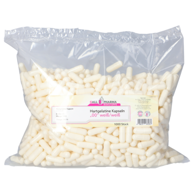 HARTGELATINEKAPSELN Gr.00 weiß/weiß