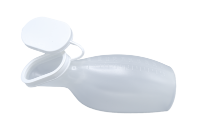 URINFLASCHE Frau Kunstst.m.Verschl.milchig