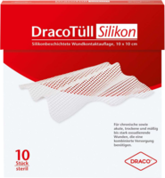 DRACOTÜLL Silik.10x10cm silikonbesch.Wundkont.Aufl