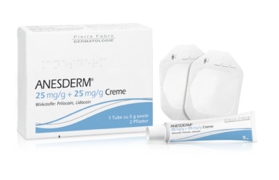 ANESDERM 25 mg/g + 25 mg/g Creme + 2 Pflaster