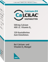 CALCILAC Kautabletten 500 mg/400 I.E.