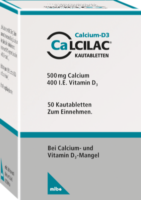 CALCILAC Kautabletten 500 mg/400 I.E.