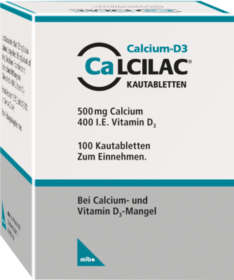 CALCILAC Kautabletten 500 mg/400 I.E.