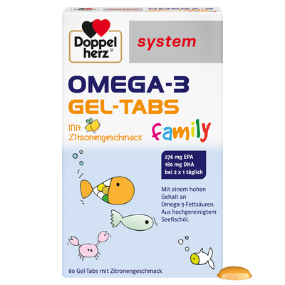 DOPPELHERZ Omega-3 Gel-Tabs family system