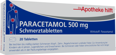 PARACETAMOL 500 mg Die Apotheke hilft Tabletten