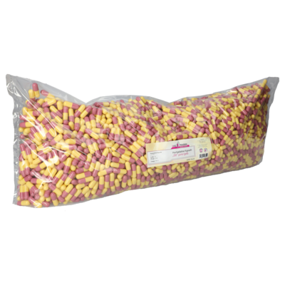 HARTGELATINEKAPSELN Gr.0 pink/gelb