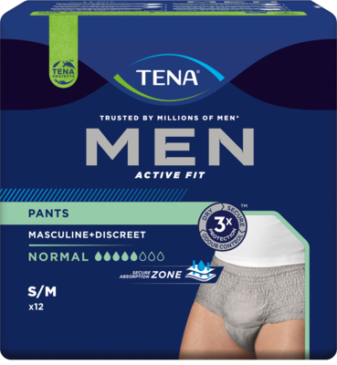 TENA MEN Act.Fit Inkontinenz Pants norm.S/M grau
