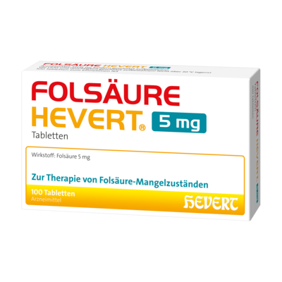 FOLSÄURE HEVERT 5 mg Tabletten