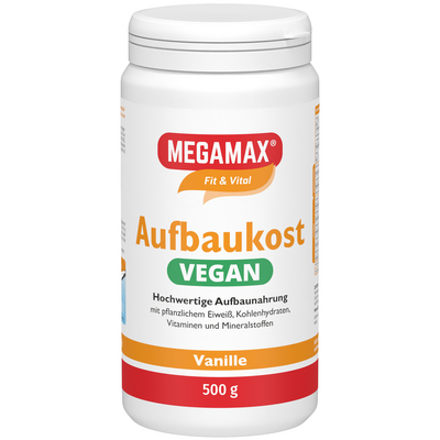 AUFBAUKOST vegan Vanille Megamax Pulver