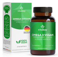 OMEGA-3 1100 mg vegan 600mg DHA+300mg EPA Weichk.
