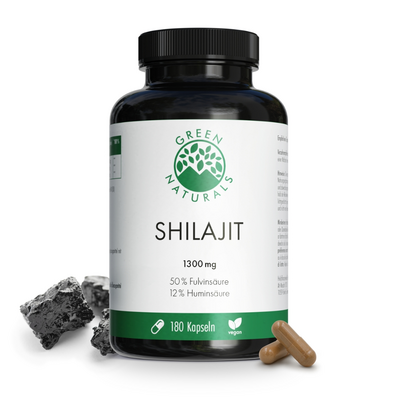 GREEN NATURALS Shilajit 1300mg hochdos.vegan Kaps.