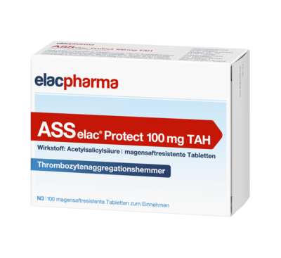 ASS elac Protect 100 mg TAH magensaftres.Tabletten