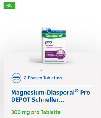 MAGNESIUM DIASPORAL pro DEPOT Schneller Einschlaf.
